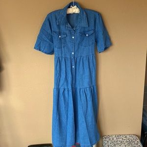 Retro Women’s Denim Dress -XL